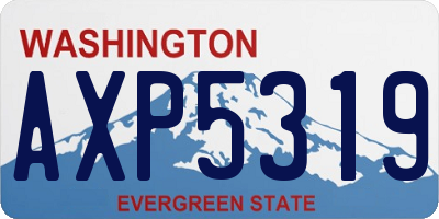 WA license plate AXP5319
