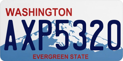 WA license plate AXP5320
