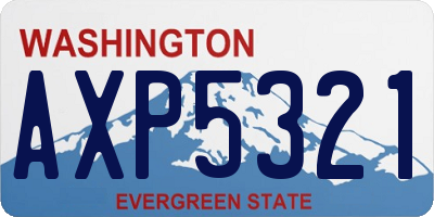 WA license plate AXP5321