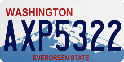 WA license plate AXP5322