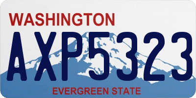 WA license plate AXP5323