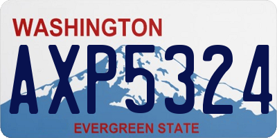 WA license plate AXP5324
