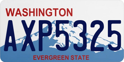 WA license plate AXP5325