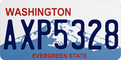 WA license plate AXP5328