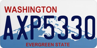 WA license plate AXP5330
