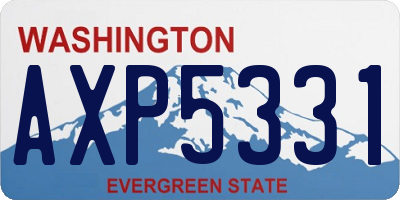 WA license plate AXP5331