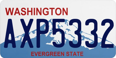 WA license plate AXP5332