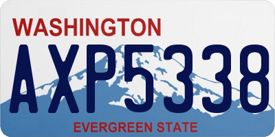 WA license plate AXP5338