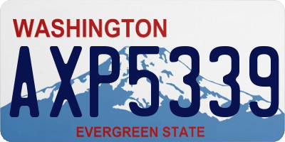 WA license plate AXP5339