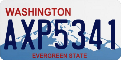 WA license plate AXP5341