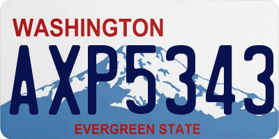 WA license plate AXP5343