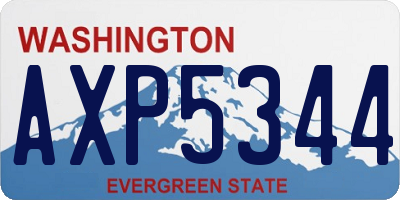 WA license plate AXP5344