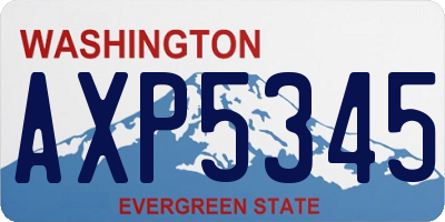 WA license plate AXP5345