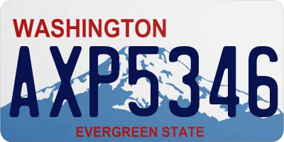 WA license plate AXP5346