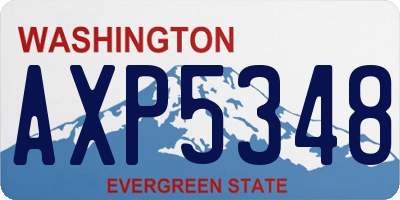 WA license plate AXP5348