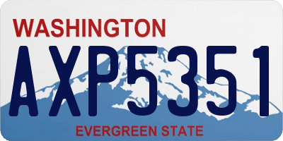 WA license plate AXP5351