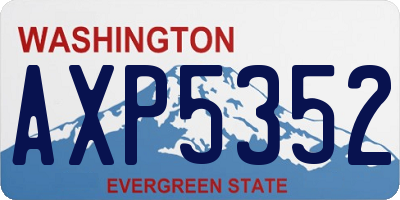 WA license plate AXP5352