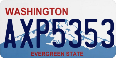 WA license plate AXP5353