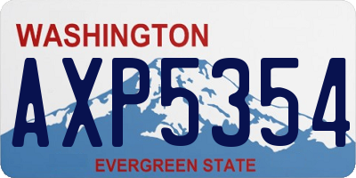 WA license plate AXP5354