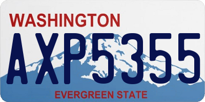 WA license plate AXP5355