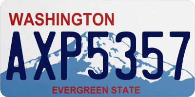 WA license plate AXP5357