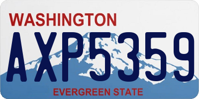 WA license plate AXP5359