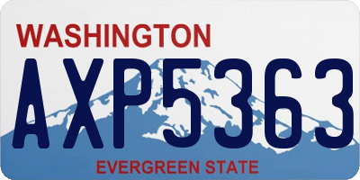 WA license plate AXP5363