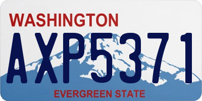 WA license plate AXP5371