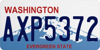 WA license plate AXP5372