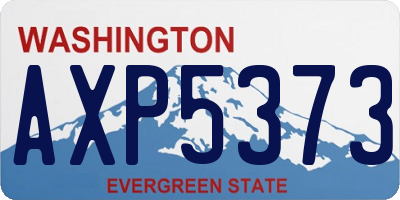 WA license plate AXP5373