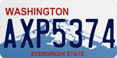 WA license plate AXP5374