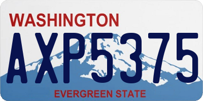 WA license plate AXP5375