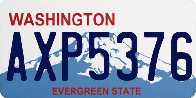 WA license plate AXP5376