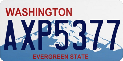 WA license plate AXP5377