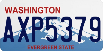 WA license plate AXP5379