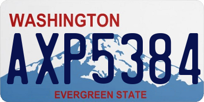 WA license plate AXP5384
