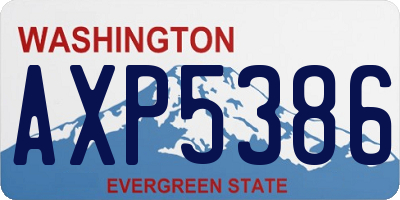 WA license plate AXP5386