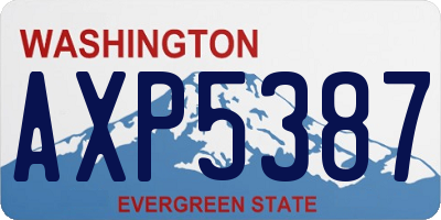 WA license plate AXP5387