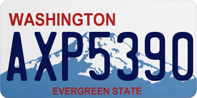 WA license plate AXP5390