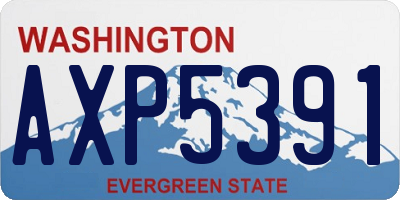 WA license plate AXP5391