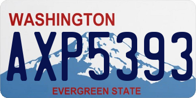 WA license plate AXP5393