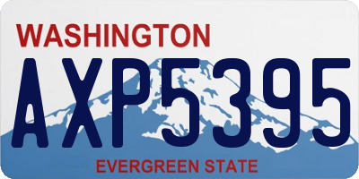 WA license plate AXP5395