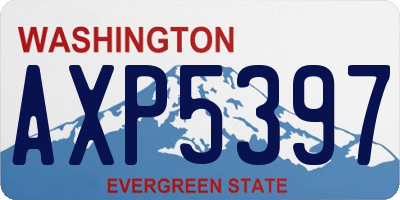 WA license plate AXP5397