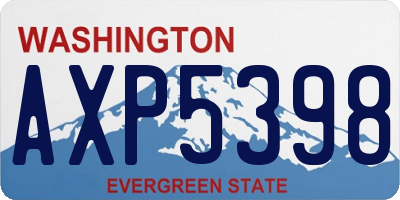 WA license plate AXP5398