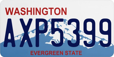 WA license plate AXP5399