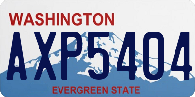 WA license plate AXP5404