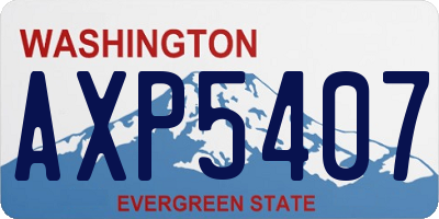 WA license plate AXP5407