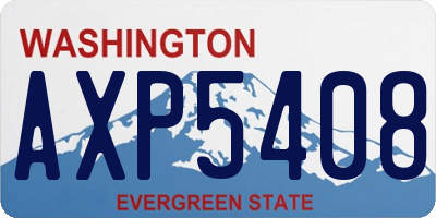 WA license plate AXP5408