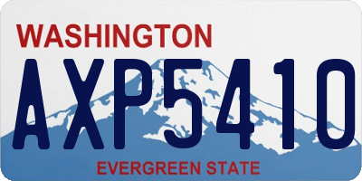 WA license plate AXP5410