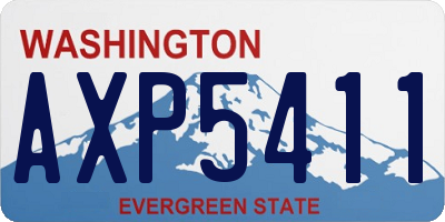WA license plate AXP5411